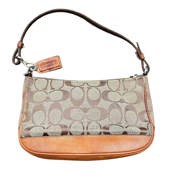 Coach Y2K Signature Tan Leather Demi Mini Shoulder Bag Baguette - Picture 2 of 9